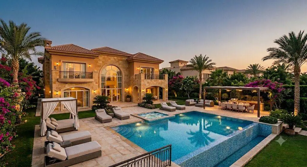 Luxury villa for rent in Cairo with private pool