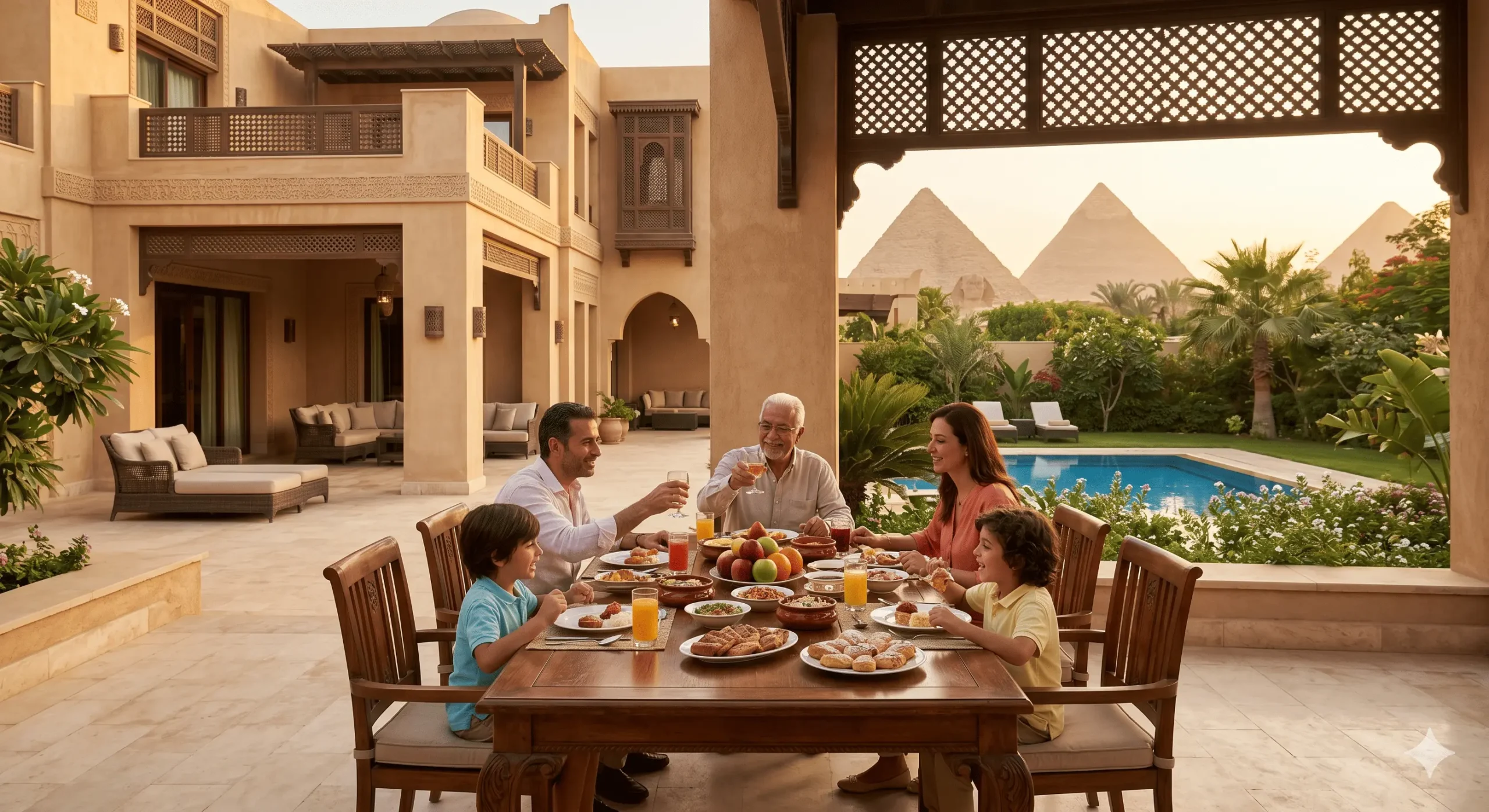 Family vacation rental villa in Egypt with private pool