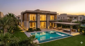 A Luxury Villa with a pool in New Cairo